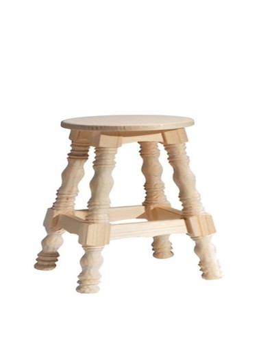 Taburete de Madera Modelo Taburete Torneado 75