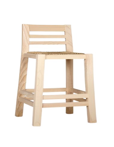 Taburete de Madera Modelo Taburete Respaldo 72