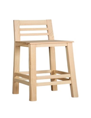 Taburete de Madera Modelo Taburete Respaldo 74