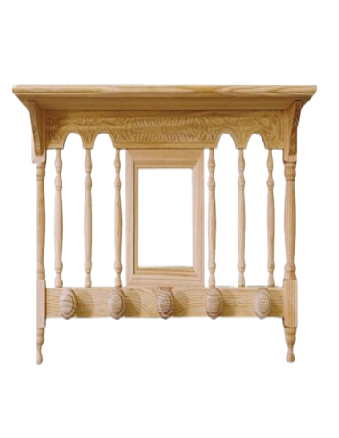 PERCHA PARED RONDEÑA MACIZA SOMBRERERA 5 POMOS