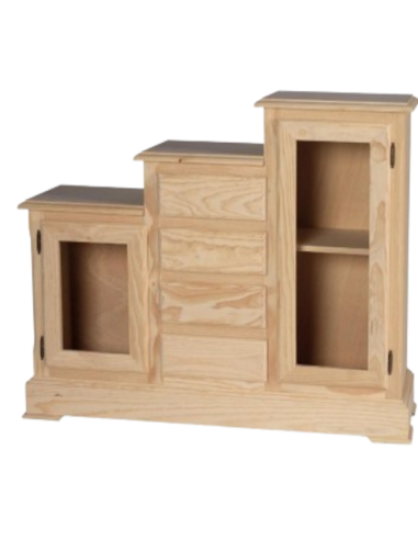 MUEBLE ESCALERA 2 PUERTAS 4 CAJONES A LA DERECHA