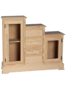 MUEBLE ESCALERA 2 PUERTAS 4 CAJONES A LA IZQUIERDA