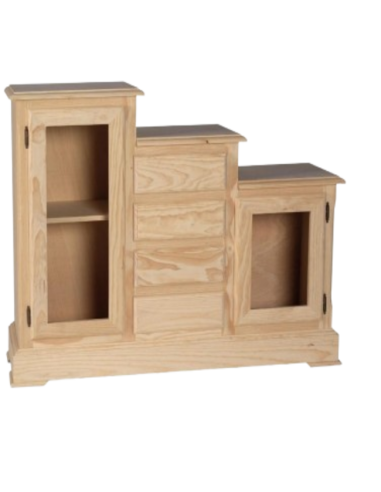 MUEBLE ESCALERA 2 PUERTAS 4 CAJONES A LA IZQUIERDA