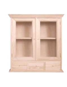 MINI VITRINA 2 PUERTAS 3 CAJONES