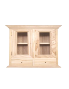 MINI VITRINA 2 PUERTAS Y 2 CAJONES