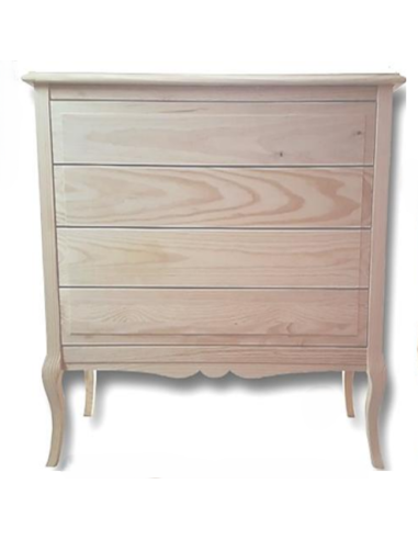 CÓMODA MODELO ISABELINA 4 CAJONES